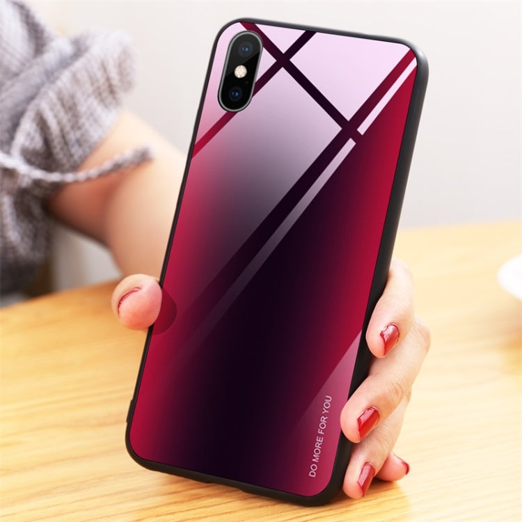 For iPhone X / XS Mocolo Gradient Color Glass Phone Case