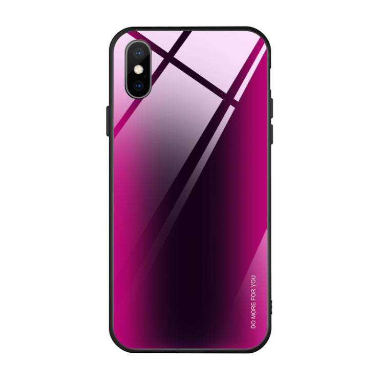 For iPhone X / XS Mocolo Gradient Color Glass Phone Case