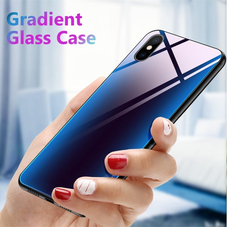 For iPhone X / XS Mocolo Gradient Color Glass Phone Case