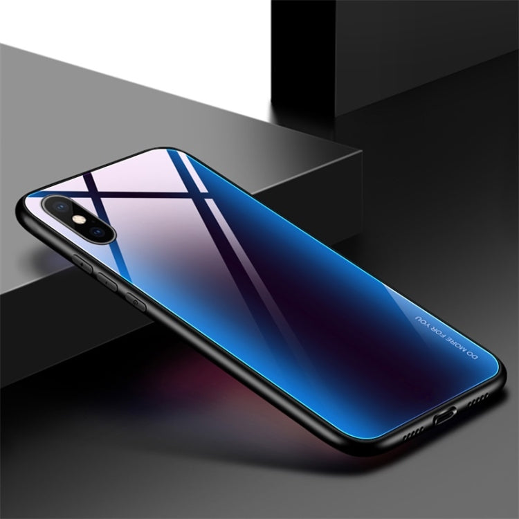 For iPhone X / XS Mocolo Gradient Color Glass Phone Case