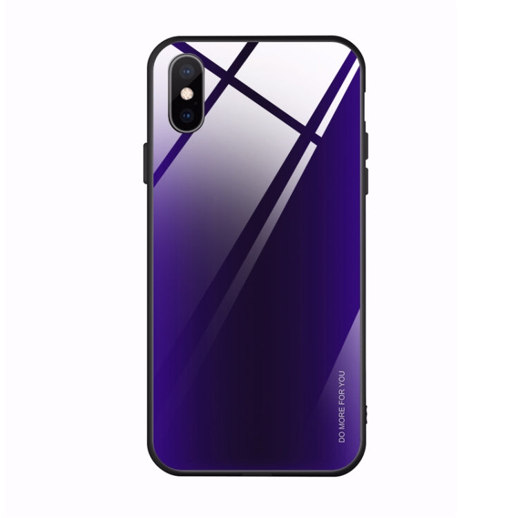 For iPhone X / XS Mocolo Gradient Color Glass Phone Case