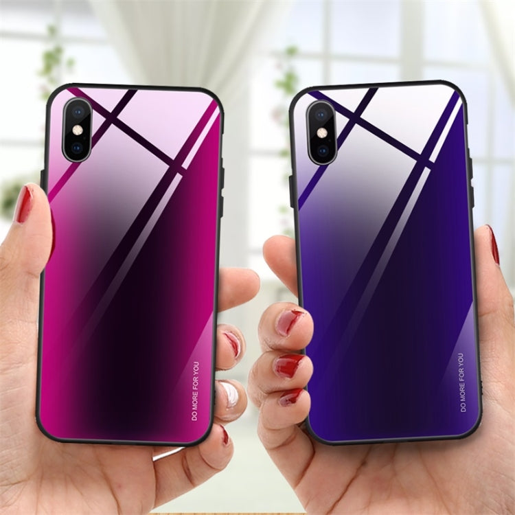 For iPhone X / XS Mocolo Gradient Color Glass Phone Case