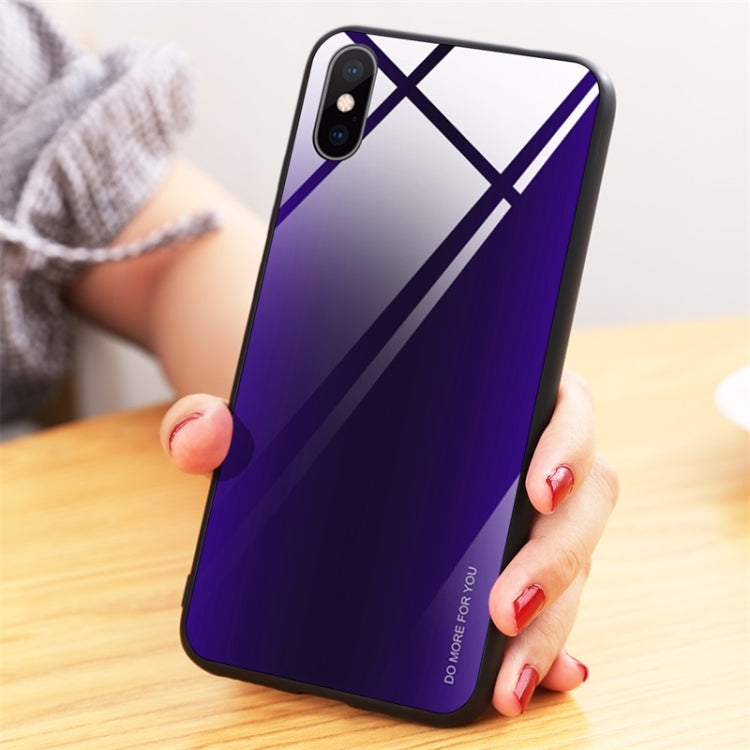For iPhone XR Mocolo Gradient Color Glass Phone Case