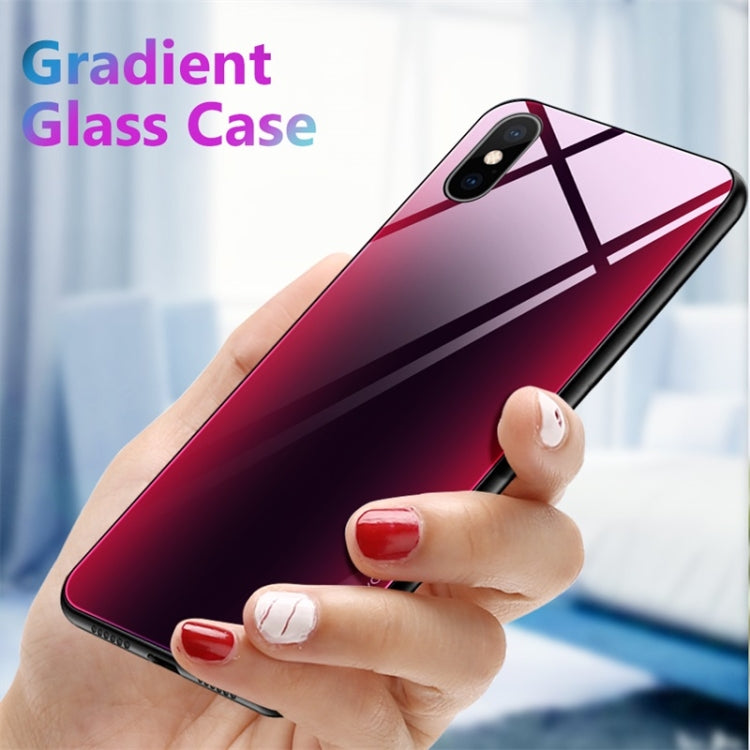 For iPhone XS Max Mocolo Gradient Color Glass Phone Case