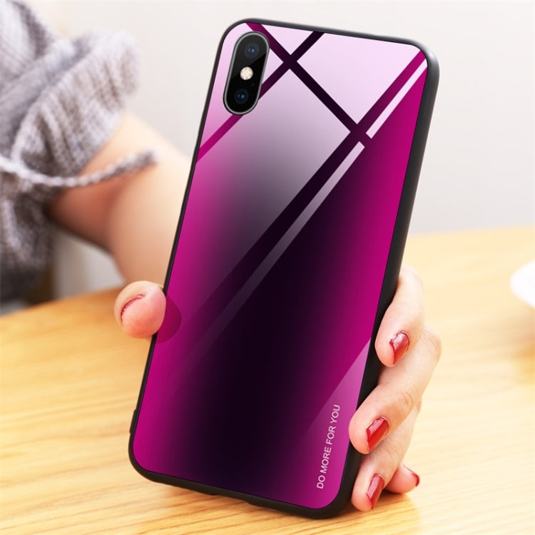 For iPhone XS Max Mocolo Gradient Color Glass Phone Case