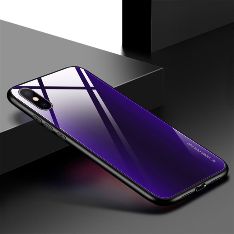 For iPhone XS Max Mocolo Gradient Color Glass Phone Case