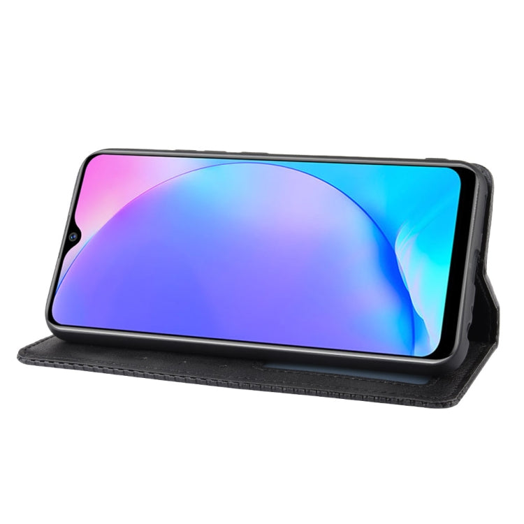 Magnetic Buckle Retro Crazy Horse Texture Horizontal Flip Leather Case fo Vivo Y17 / Y15 / Y3, with Holder & Card Slots & Photo Frame