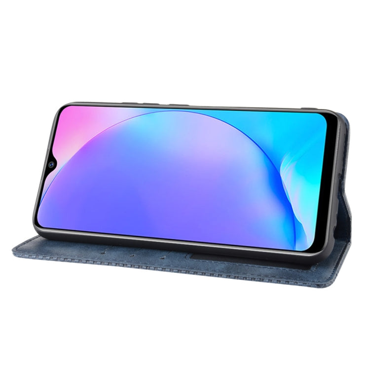 Magnetic Buckle Retro Crazy Horse Texture Horizontal Flip Leather Case fo Vivo Y17 / Y15 / Y3, with Holder & Card Slots & Photo Frame