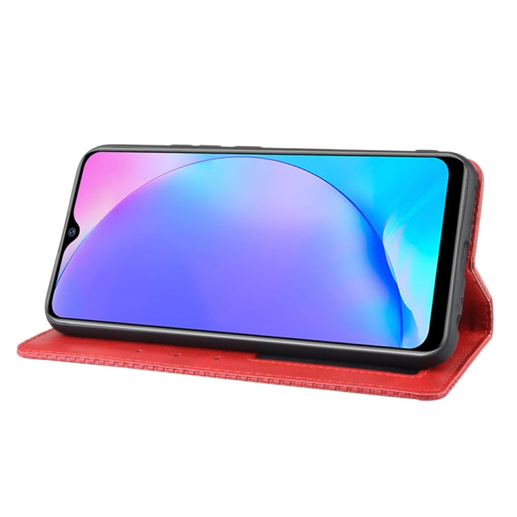 Magnetic Buckle Retro Crazy Horse Texture Horizontal Flip Leather Case fo Vivo Y17 / Y15 / Y3, with Holder & Card Slots & Photo Frame