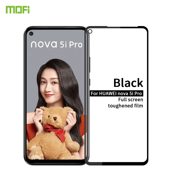 MOFI 9H 2.5D Full Screen Tempered Glass Film for Huawei Nova 5i Pro(Black)