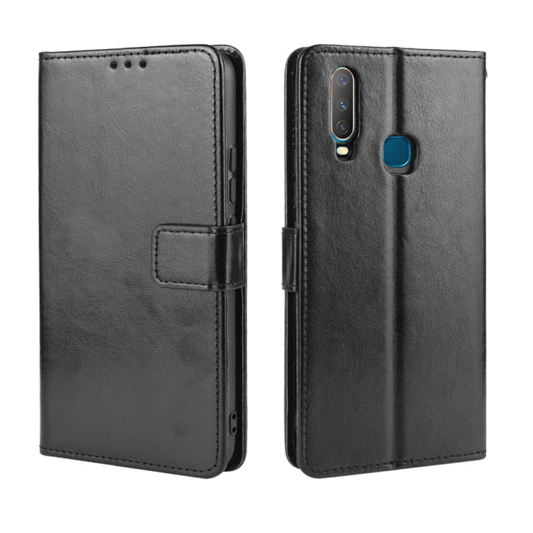 Retro Crazy Horse Texture Horizontal Flip Leather Case for Vivo Y17 / Y15 / Y3, with Holder & Card Slots & Photo Frame