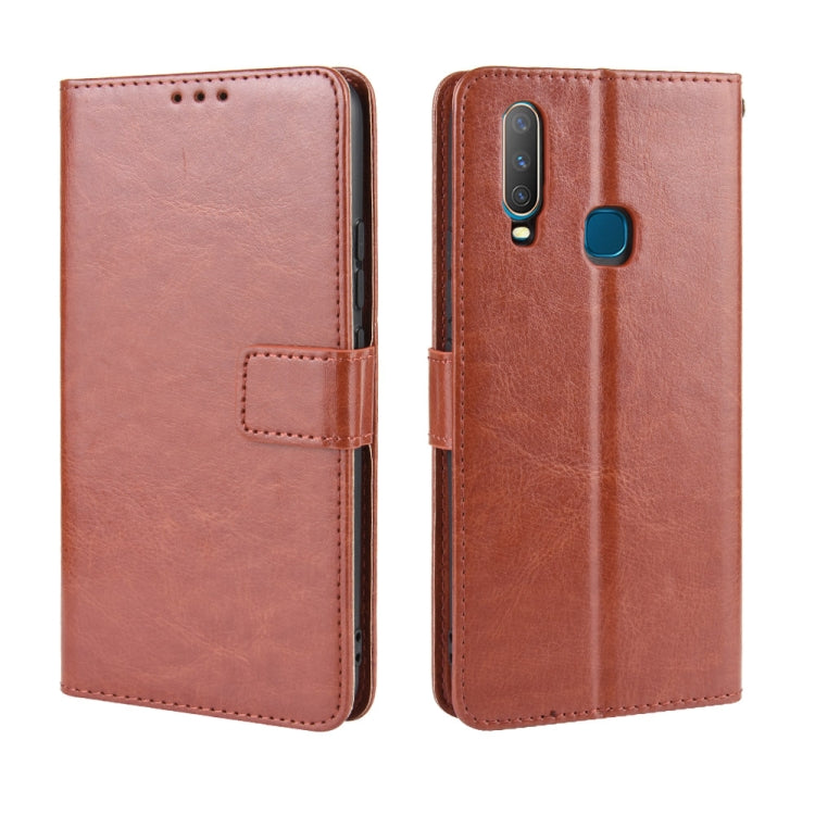 Retro Crazy Horse Texture Horizontal Flip Leather Case for Vivo Y17 / Y15 / Y3, with Holder & Card Slots & Photo Frame