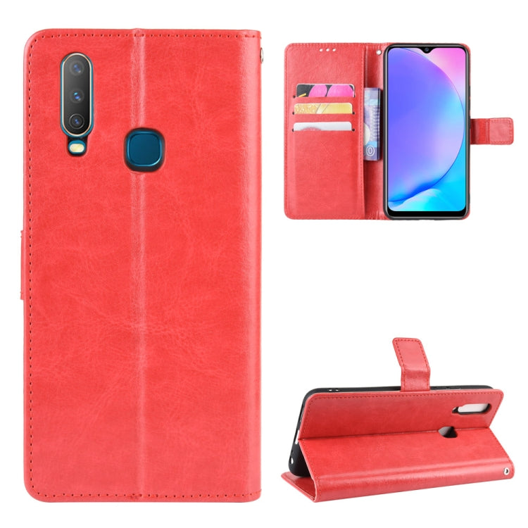 Retro Crazy Horse Texture Horizontal Flip Leather Case for Vivo Y17 / Y15 / Y3, with Holder & Card Slots & Photo Frame