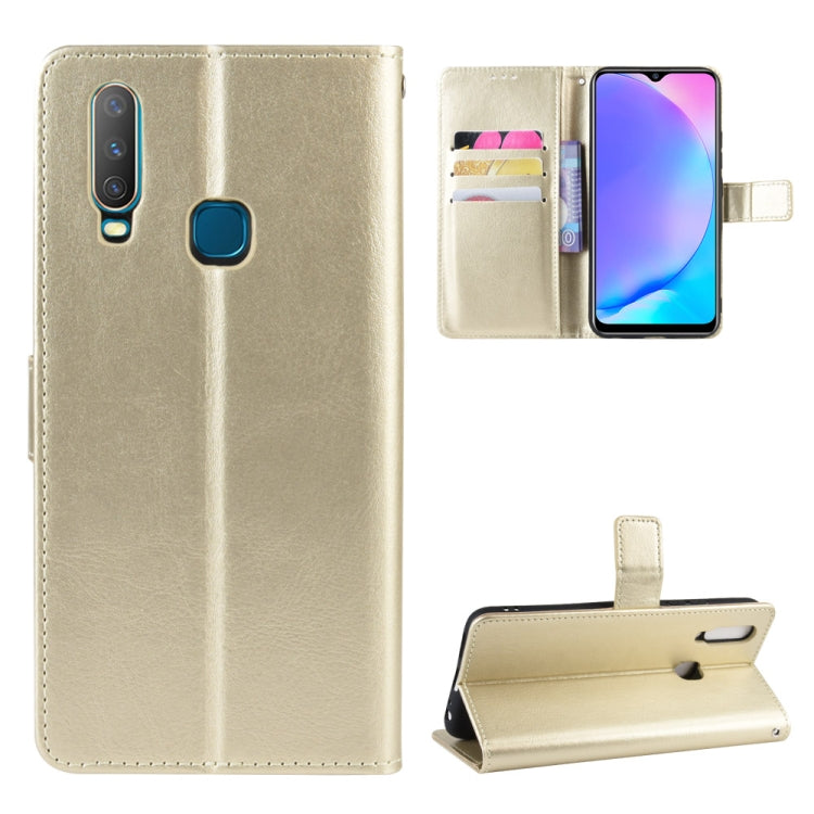 Retro Crazy Horse Texture Horizontal Flip Leather Case for Vivo Y17 / Y15 / Y3, with Holder & Card Slots & Photo Frame