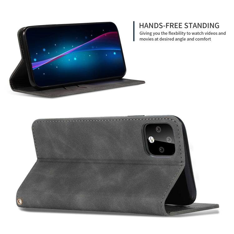 Retro Skin Feel Business Magnetic Horizontal Flip Leather Case for Google Pixel 4