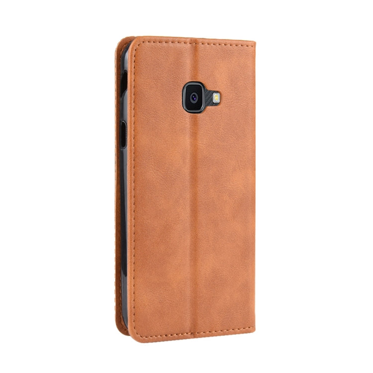 Magnetic Buckle Retro Crazy Horse Texture Horizontal Flip Leather Case for Galaxy Xcover 4s / Xcover 4  , with Holder & Card Slots & Photo Frame