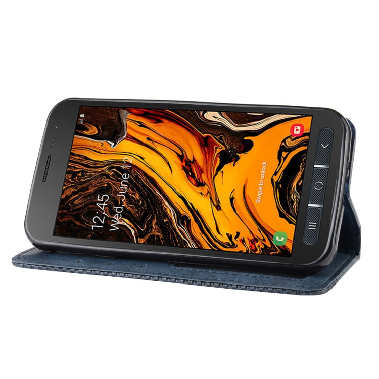Magnetic Buckle Retro Crazy Horse Texture Horizontal Flip Leather Case for Galaxy Xcover 4s / Xcover 4  , with Holder & Card Slots & Photo Frame