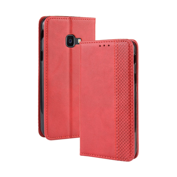 Magnetic Buckle Retro Crazy Horse Texture Horizontal Flip Leather Case for Galaxy Xcover 4s / Xcover 4  , with Holder & Card Slots & Photo Frame