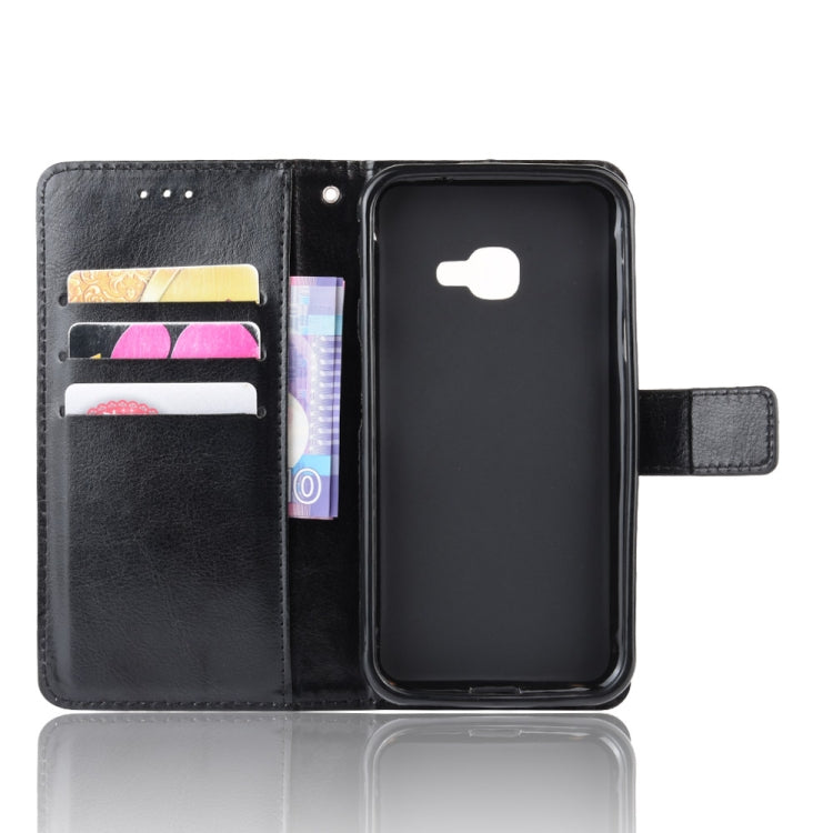 Retro Crazy Horse Texture Horizontal Flip Leather Case for Galaxy Xcover 4s / Xcover 4  , with Holder & Card Slots & Photo Frame