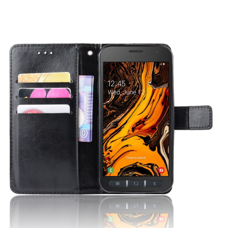 Retro Crazy Horse Texture Horizontal Flip Leather Case for Galaxy Xcover 4s / Xcover 4  , with Holder & Card Slots & Photo Frame
