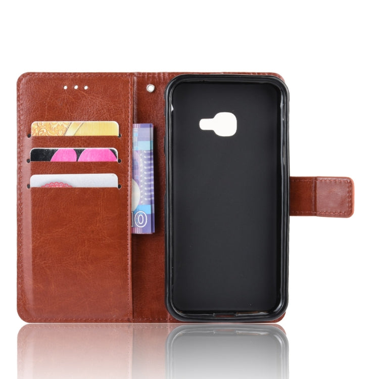 Retro Crazy Horse Texture Horizontal Flip Leather Case for Galaxy Xcover 4s / Xcover 4  , with Holder & Card Slots & Photo Frame