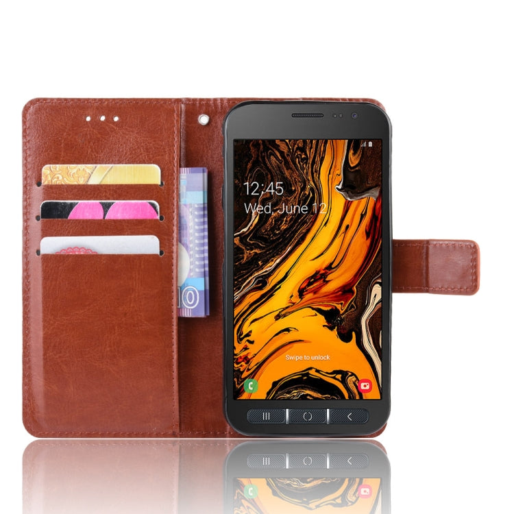 Retro Crazy Horse Texture Horizontal Flip Leather Case for Galaxy Xcover 4s / Xcover 4  , with Holder & Card Slots & Photo Frame
