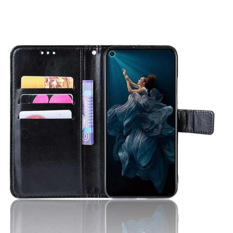 Retro Crazy Horse Texture Horizontal Flip Leather Case for HUAWEI Honor 20 , with Holder & Card Slots & Photo Frame