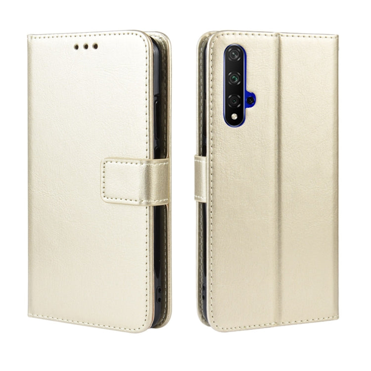 Retro Crazy Horse Texture Horizontal Flip Leather Case for HUAWEI Honor 20 , with Holder & Card Slots & Photo Frame