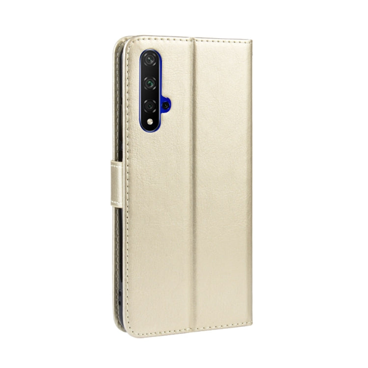 Retro Crazy Horse Texture Horizontal Flip Leather Case for HUAWEI Honor 20 , with Holder & Card Slots & Photo Frame