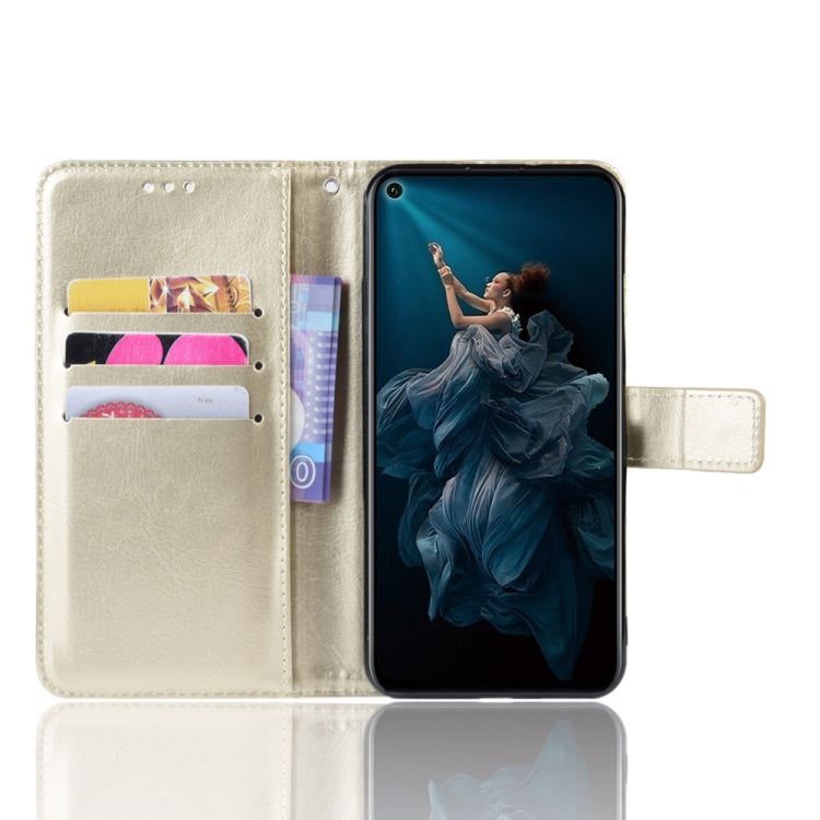 Retro Crazy Horse Texture Horizontal Flip Leather Case for HUAWEI Honor 20 , with Holder & Card Slots & Photo Frame