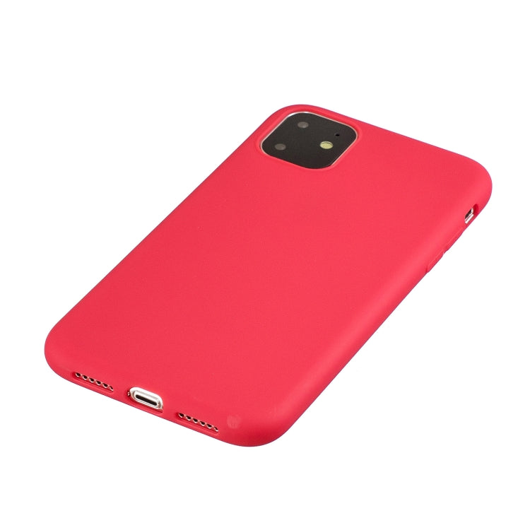 For iPhone 11 Frosted Solid Color TPU Protective Case