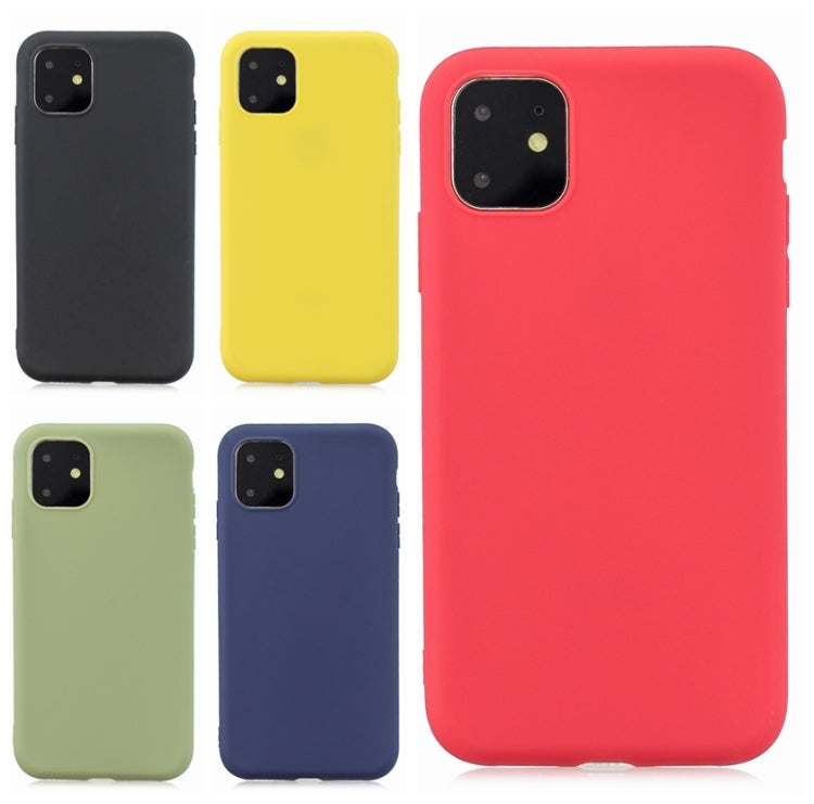 For iPhone 11 Frosted Solid Color TPU Protective Case