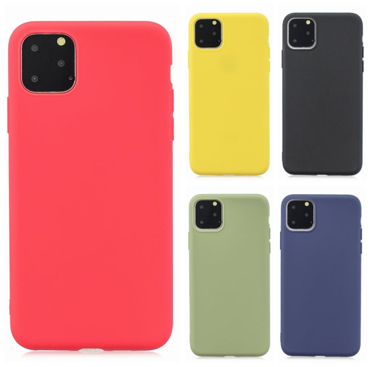 For iPhone 11 Pro Max Frosted Solid Color TPU Protective Case