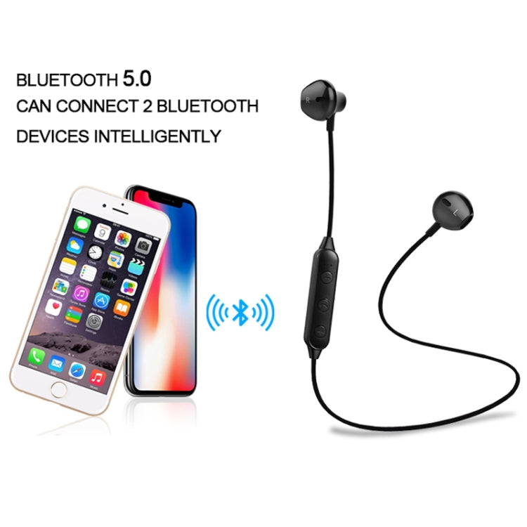 DL-33 5.0 Wireless Bluetooth Earphone Insert Card Sports Sweat-proof Earphone Bass Stereo Earbud(Red)