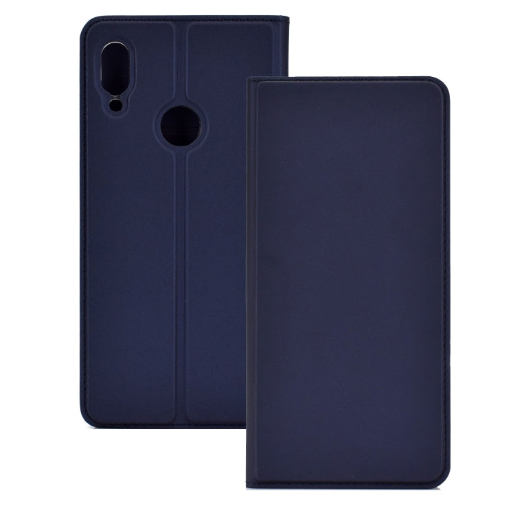 Ultra-thin Voltage Plain Magnetic Suction Card For Xiaomi Redmi Note 7  TPU+PU Mobile Phone Jacket with Chuck and Bracket.