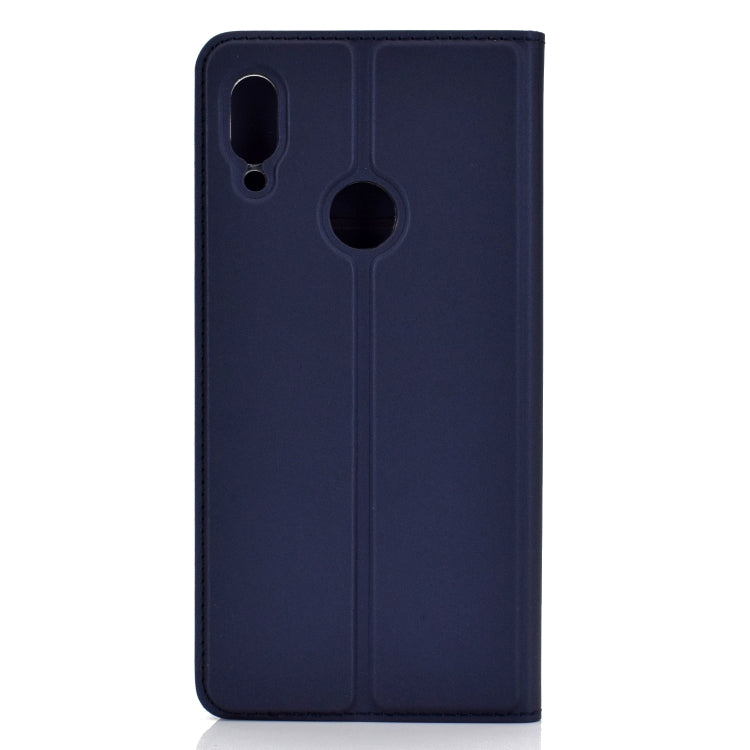 Ultra-thin Voltage Plain Magnetic Suction Card For Xiaomi Redmi Note 7  TPU+PU Mobile Phone Jacket with Chuck and Bracket.