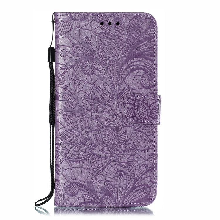 For iPhone 11 Pro Lace Flower Embossing Pattern Horizontal Flip Leather Case,  with Holder & Card Slots & Wallet & Photo Frame & Lanyard
