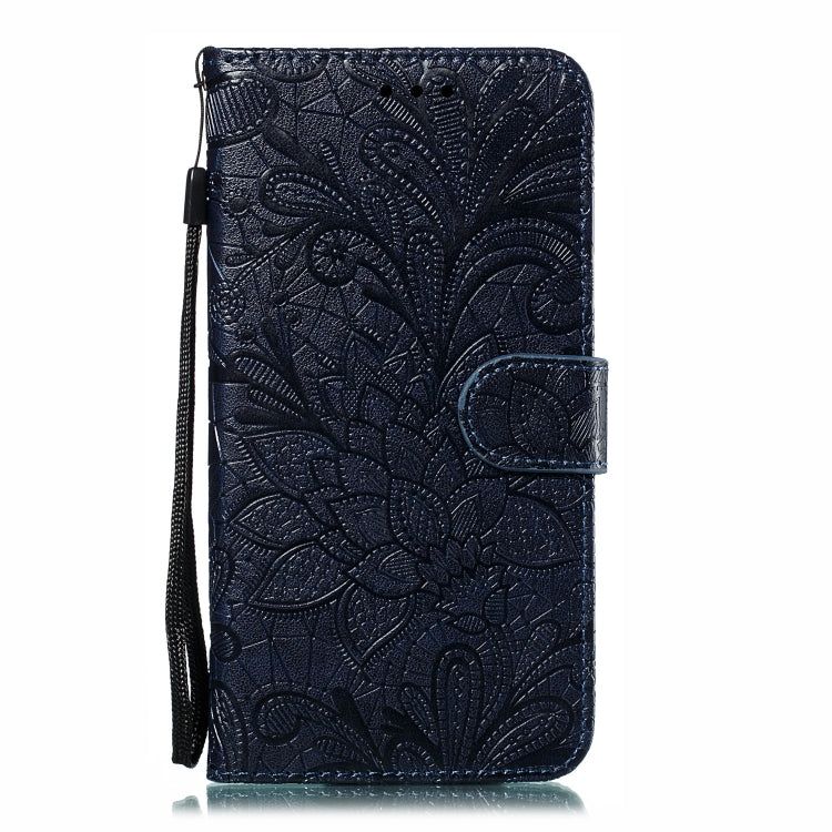 For iPhone 11 Lace Flower Embossing Pattern Horizontal Flip Leather Case , with Holder & Card Slots & Wallet & Photo Frame & Lanyard