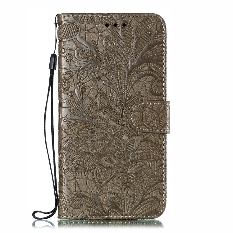 For iPhone 11 Pro Max Lace Flower Embossing Pattern Horizontal Flip Leather Case, with Holder & Card Slots & Wallet & Photo Frame & Lanyard