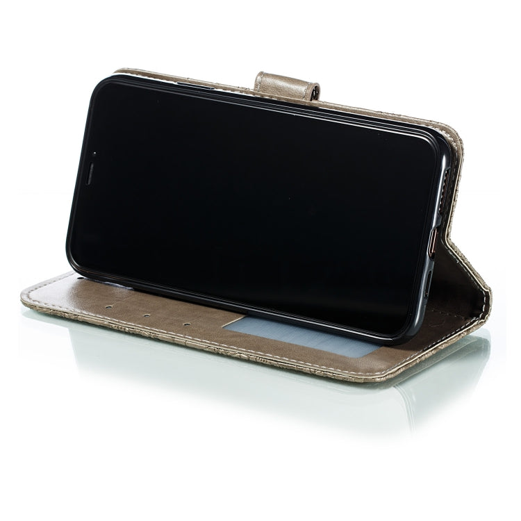 For iPhone 11 Pro Max Lace Flower Embossing Pattern Horizontal Flip Leather Case, with Holder & Card Slots & Wallet & Photo Frame & Lanyard