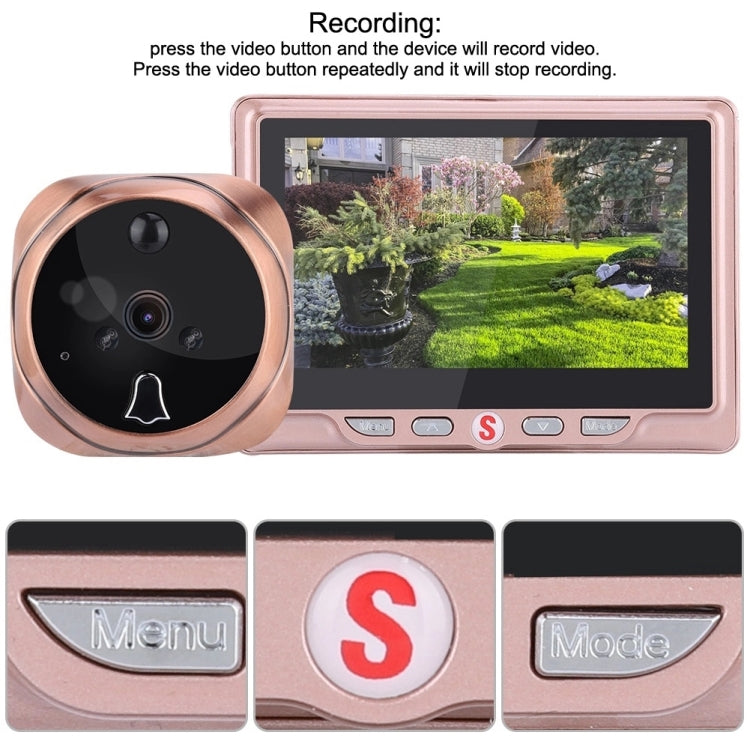 4.3 inch LCD Door Camera Recordable Digital Peephole Video Recording Motion Detect Door Eye Doorbell Video