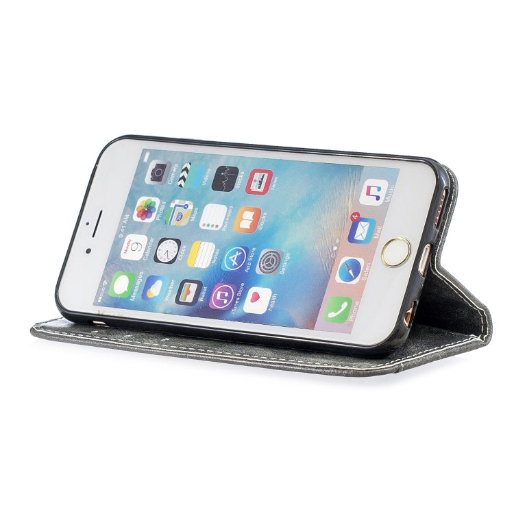 Copper Buckle Nappa Texture Horizontal Flip Leather Case for iPhone 6, with Holder & Card Slots & Wallet