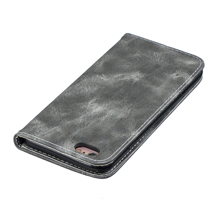 Copper Buckle Nappa Texture Horizontal Flip Leather Case for iPhone 6, with Holder & Card Slots & Wallet