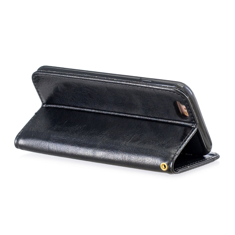 Copper Buckle Nappa Texture Horizontal Flip Leather Case for iPhone 6, with Holder & Card Slots & Wallet