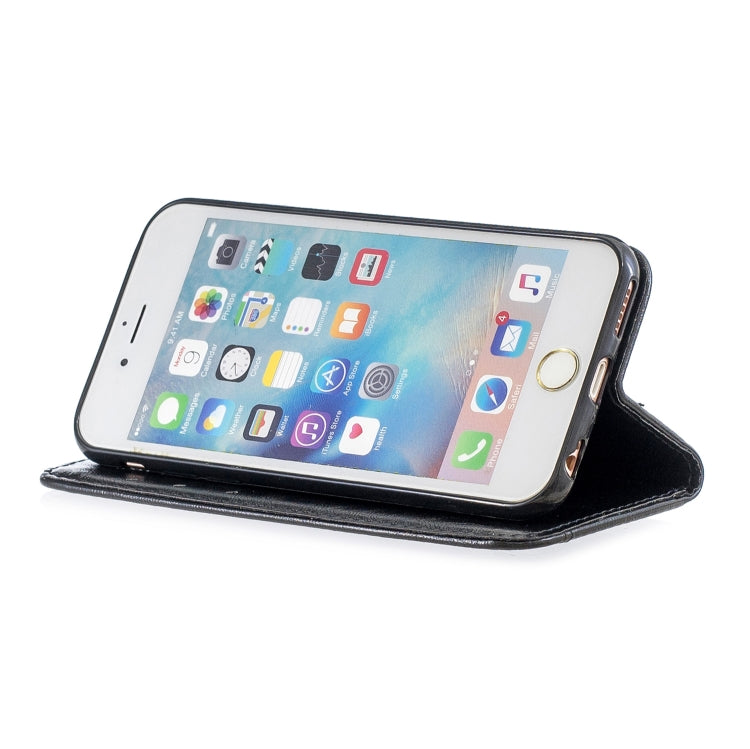 Copper Buckle Nappa Texture Horizontal Flip Leather Case for iPhone 6, with Holder & Card Slots & Wallet