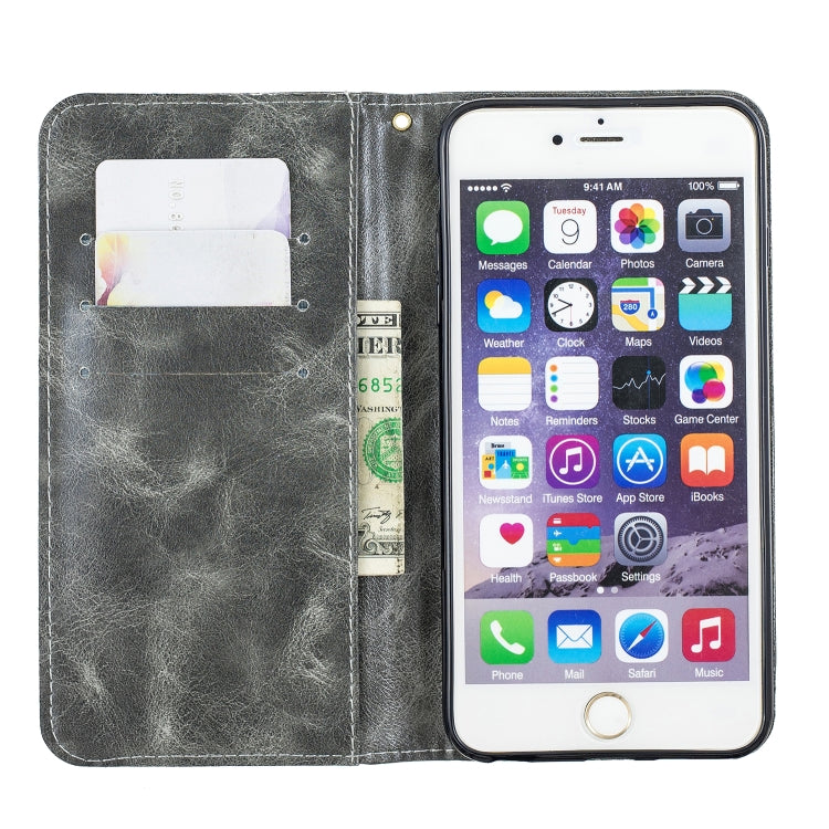 Copper Buckle Nappa Texture Horizontal Flip Leather Case for iPhone 6Plus /  6sPlus, with Holder & Card Slots & Wallet