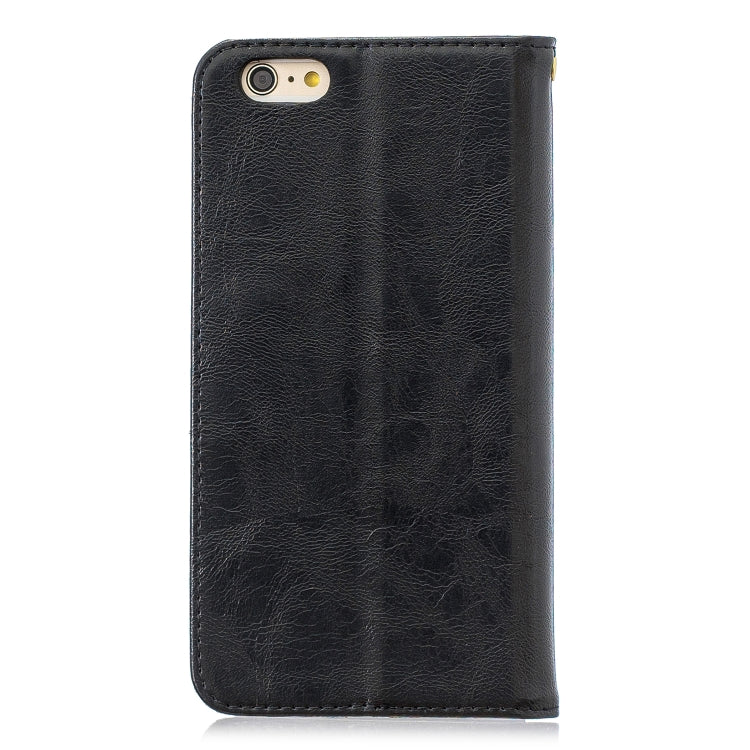 Copper Buckle Nappa Texture Horizontal Flip Leather Case for iPhone 6Plus /  6sPlus, with Holder & Card Slots & Wallet