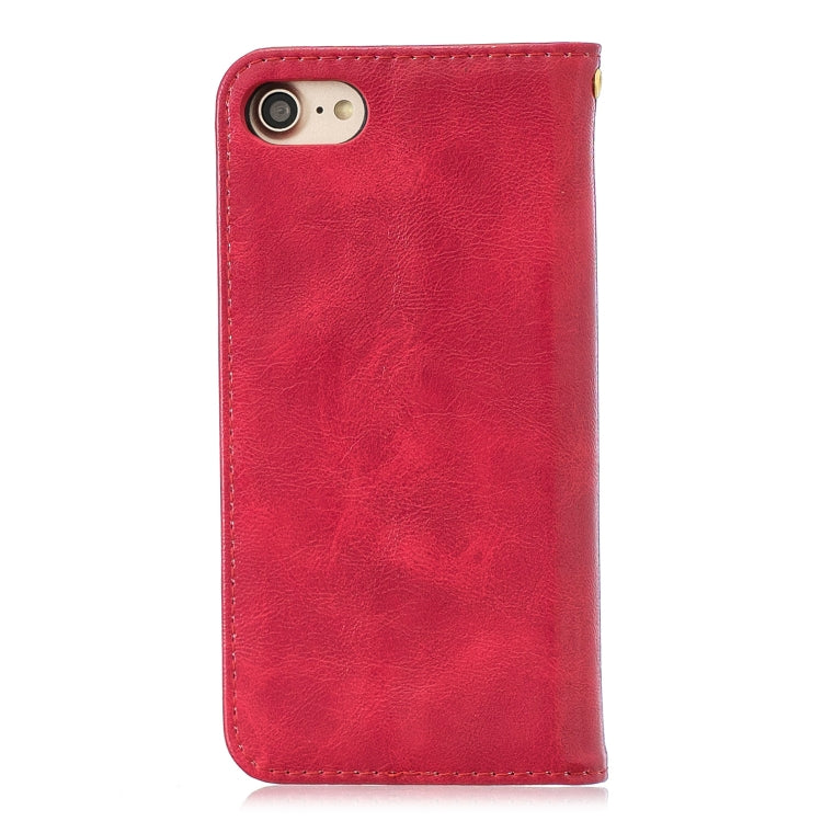 Copper Buckle Nappa Texture Horizontal Flip Leather Case for iPhone 8 / 7, with Holder & Card Slots & Wallet