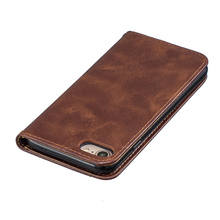 Copper Buckle Nappa Texture Horizontal Flip Leather Case for iPhone 8 / 7, with Holder & Card Slots & Wallet