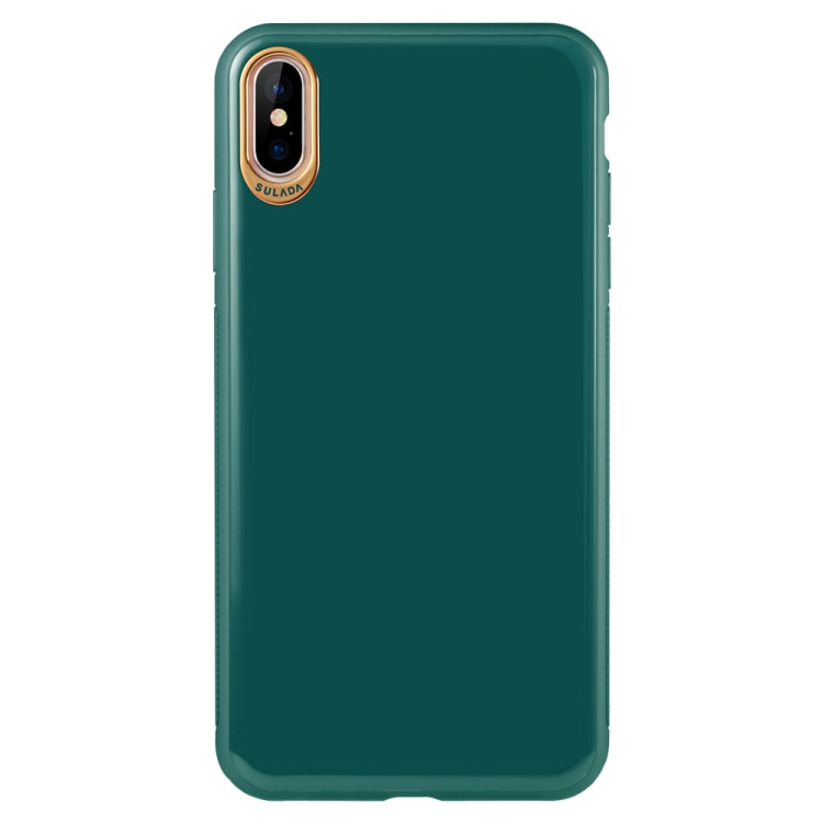 For iPhone XS SULADA Solid Color Electroplating TPU Case